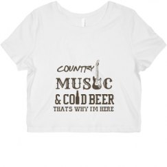 Ladies Slim Fit Crop Top Tee