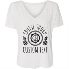 Ladies Flowy Slouchy V-Neck Tee
