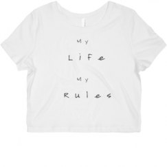 Ladies Slim Fit Crop Top Tee