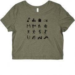 Ladies Slim Fit Crop Top Tee