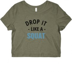 Ladies Slim Fit Crop Top Tee