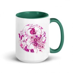 15oz Ceramic Mug with Color Inside
