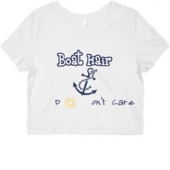 Ladies Slim Fit Crop Top Tee