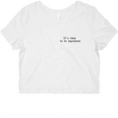 Ladies Slim Fit Crop Top Tee