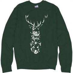 Three headed Sweater White