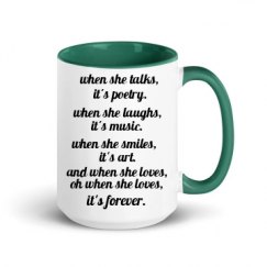 15oz Ceramic Mug with Color Inside