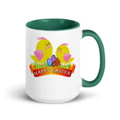 15oz Ceramic Mug with Color Inside