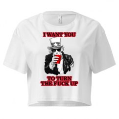 Ladies Festival Cali Crop Top Tee