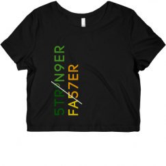 Ladies Slim Fit Crop Top Tee