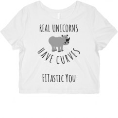 Ladies Slim Fit Crop Top Tee