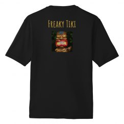 Freaky Tiki men's performance T, logo on back