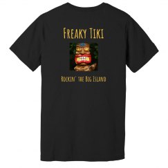 Freaky Tiki Rockin' the Big Island Unisex T, on back