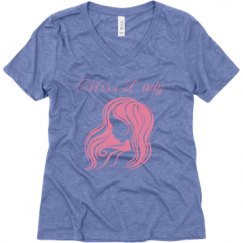 Ladies Relaxed Fit Super Soft Triblend V-Neck Tee