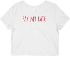 Ladies Slim Fit Crop Top Tee