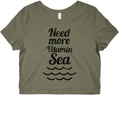 Ladies Slim Fit Crop Top Tee