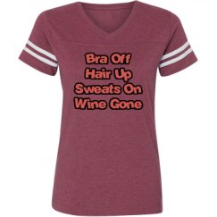 Ladies Relaxed Fit Vintage Sports Tee