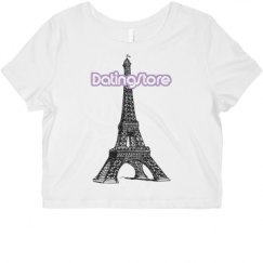 Ladies Slim Fit Crop Top Tee