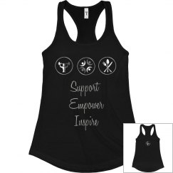 Spfit Flowy Racerback Inspire Logos & Text Grey 