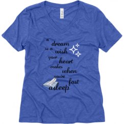Ladies Relaxed Fit Super Soft Triblend V-Neck Tee
