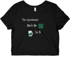 Ladies Slim Fit Crop Top Tee