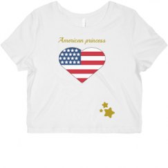 Ladies Slim Fit Crop Top Tee