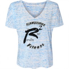 Ladies Flowy Slouchy V-Neck Tee