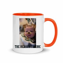 11oz Ceramic Mug with Color Inside