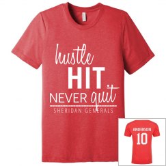 Hustle, Hit Never Quit tee 