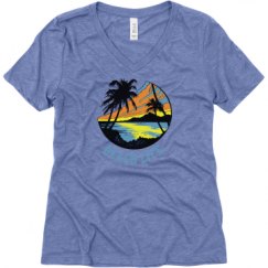 Ladies Relaxed Fit Super Soft Triblend V-Neck Tee