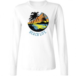 Ladies Relaxed Fit Basic Long Sleeve Tee