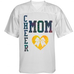 Cheer MOM Glitter Jersery