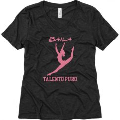 Ladies Relaxed Fit Super Soft Triblend V-Neck Tee