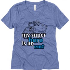 Ladies Relaxed Fit Super Soft Triblend V-Neck Tee