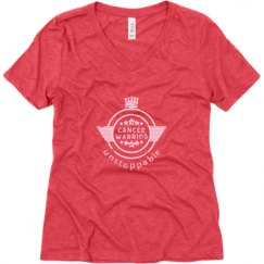 Ladies Relaxed Fit Super Soft Triblend V-Neck Tee