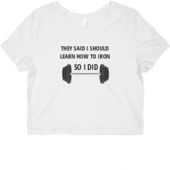 Ladies Slim Fit Crop Top Tee