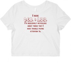 Ladies Slim Fit Crop Top Tee