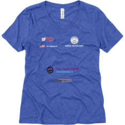 Ladies Relaxed Fit Super Soft Triblend V-Neck Tee