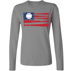 Ladies Relaxed Fit Basic Long Sleeve Tee