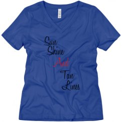 Ladies Relaxed Fit V-Neck Tee