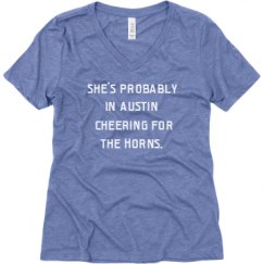 Ladies Relaxed Fit Super Soft Triblend V-Neck Tee