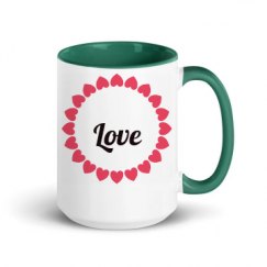 15oz Ceramic Mug with Color Inside