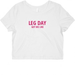 Ladies Slim Fit Crop Top Tee