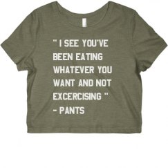 Ladies Slim Fit Crop Top Tee