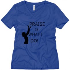 Ladies Relaxed Fit V-Neck Tee