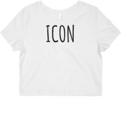 Ladies Slim Fit Crop Top Tee