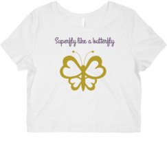 Ladies Slim Fit Crop Top Tee