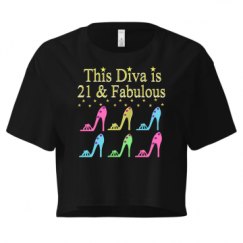 Ladies Festival Cali Crop Top Tee