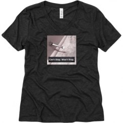 Ladies Relaxed Fit Super Soft Triblend V-Neck Tee