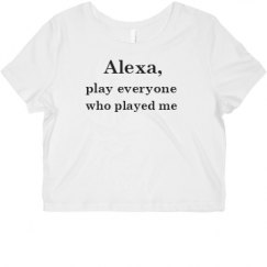 Ladies Slim Fit Crop Top Tee