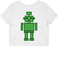 8Bit Bot Crop Tee